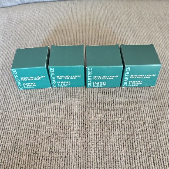 Crabtree & Evelyn Revitalise + Polish Pulp Face Mask, Set Of Four, New In Box - Picture 10 of 10